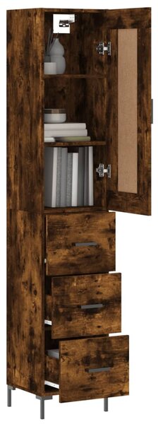 Skříň highboard kouřový dub 34,5 x 34 x 180 cm kompozitní dřevo 3200198