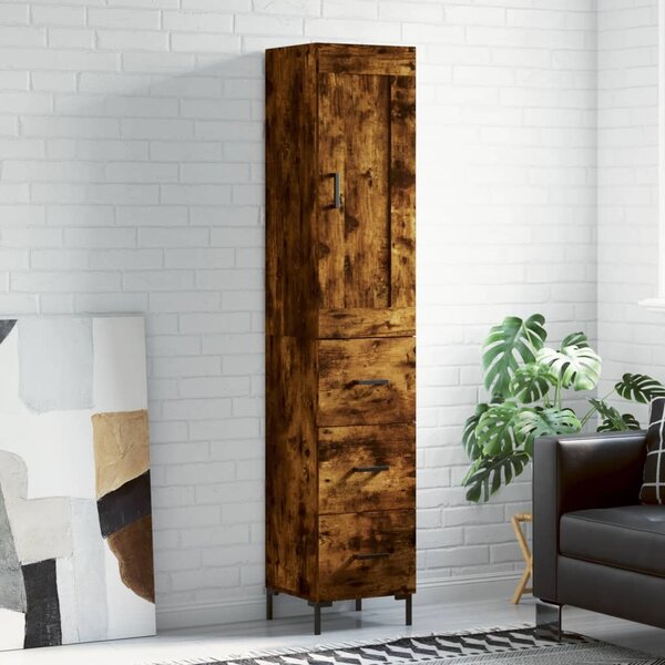 Skříň highboard kouřový dub 34,5 x 34 x 180 cm kompozitní dřevo 3200198