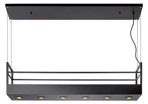 Lucide Závěsné svítidlo na květiny MIRAVELLE, d. 110cm, š. 22 cm , v. max. 160 cm, 6xGU10 Barva: Bílá