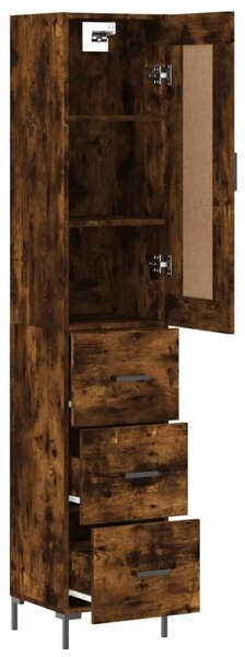 Skříň highboard kouřový dub 34,5 x 34 x 180 cm kompozitní dřevo 3200198