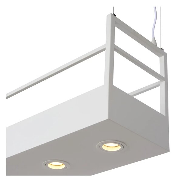 Lucide Závěsné svítidlo na květiny MIRAVELLE, d. 110cm, š. 22 cm , v. max. 160 cm, 6xGU10 Barva: Bílá