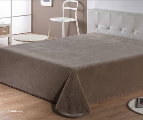Španělská deka Piel model LISA 160x240 cm - tmavá norková