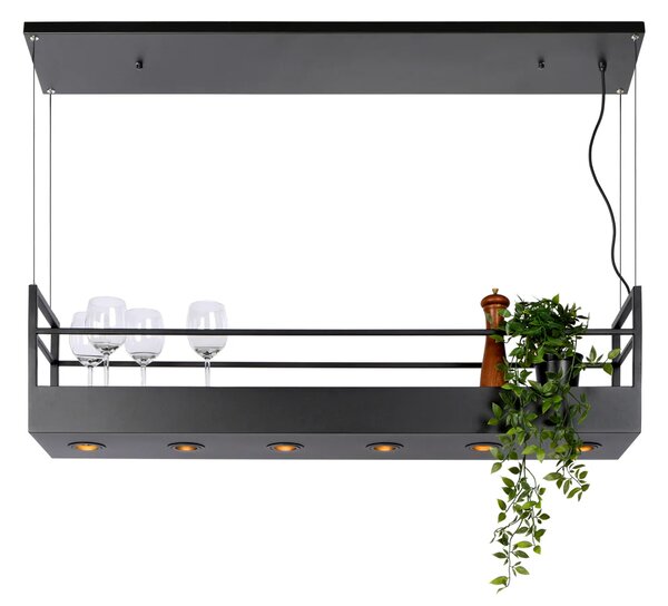 Lucide Závěsné svítidlo na květiny MIRAVELLE, d. 110cm, š. 22 cm , v. max. 160 cm, 6xGU10 Barva: Bílá