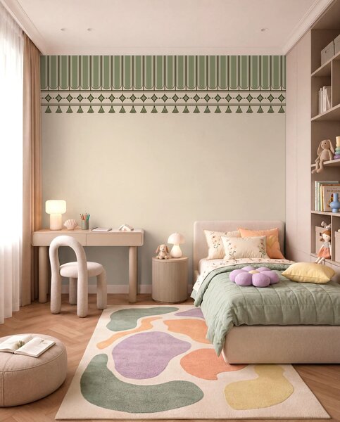 Fototapety Ozdobný okraj v zelených odstínech, Tapety Unikátní, w05151v1 : uwalls.cz