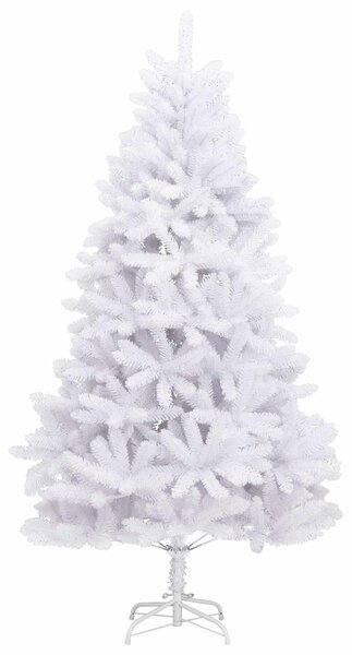 Umělý vánoční stromeček 300 LED PVC a ocel Bílá 3210117