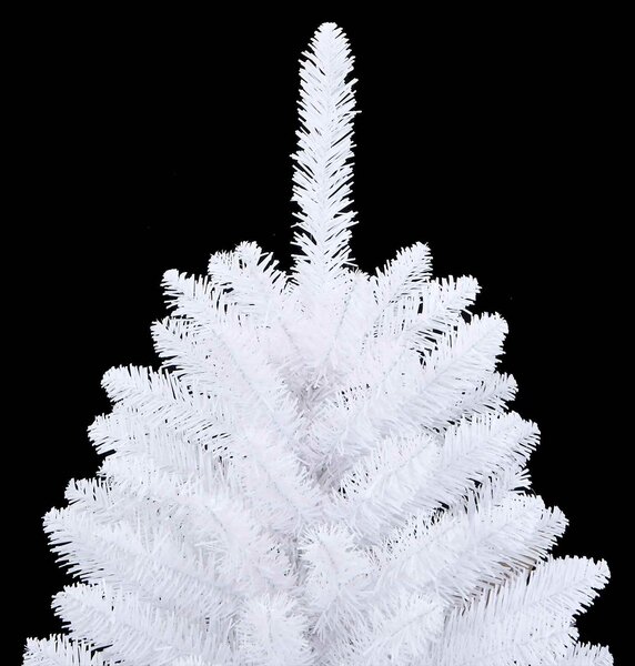 Umělý vánoční stromeček 150 LED PVC a ocel Bílá 3210079