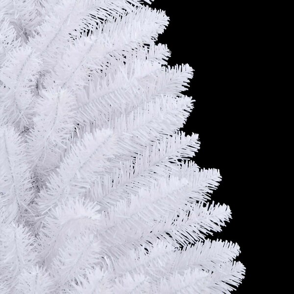 Umělý vánoční stromeček 150 LED PVC a ocel Bílá 3210079