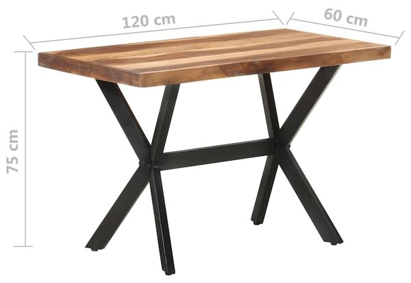 Jídelní stůl 120x60x75 cm masiv s medovou povrchovou úpravou 321545