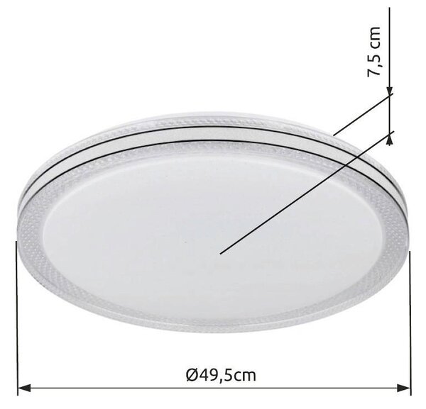 STROPNÍ LED SVÍTIDLO, 49/7 cm Globo - Online Only svítidla, Online Only