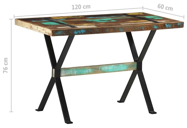 Jídelní stůl 120 x 60 x 76 cm masivní recyklované dřevo 321605