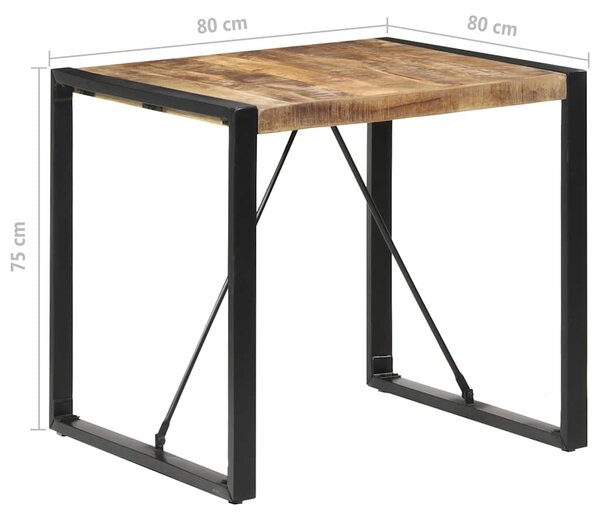 Jídelní stůl 80 x 80 x 75 cm masivní mangovníkové dřevo 321600