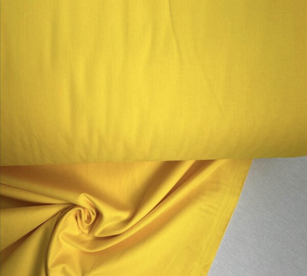 Ervi bavlna š.240 cm jednobarevná látka žlutá č.195, metráž -