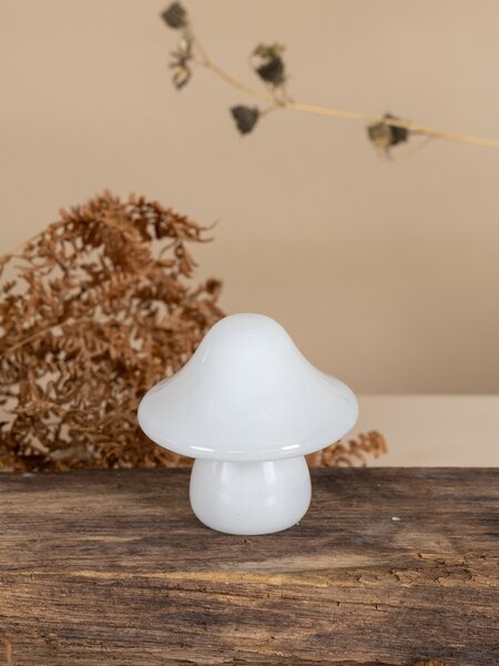 Storefactory Scandinavia Skleněná dekorace Houba Mossbacken - White SF698