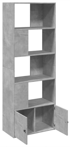 Knihovna betonově šedá 70 x 36 x 189 cm kompozitní dřevo 3295320
