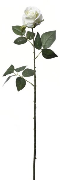 Umělá květina Růže 70 cm, více barev Barva: Bílo-zelená ART004