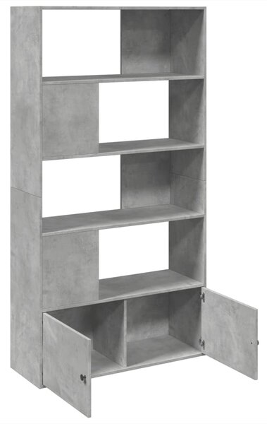 Knihovna betonově šedá 100 x 36 x 189 cm kompozitní dřevo 3295327