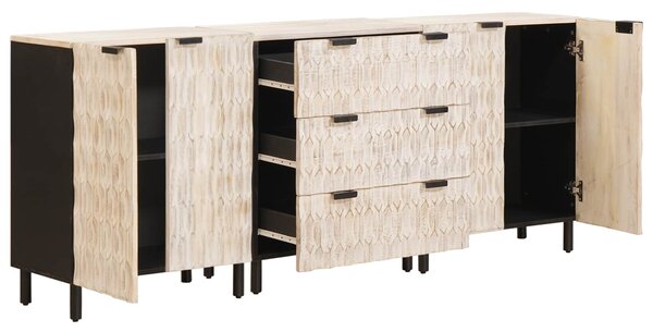 Servírovací skříň 3 ks 60 x 33 x 75 cm Masivní mangové dřevo 3310029