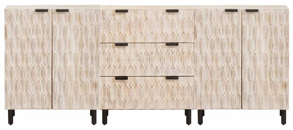 Servírovací skříň 3 ks 60 x 33 x 75 cm Masivní mangové dřevo 3310029