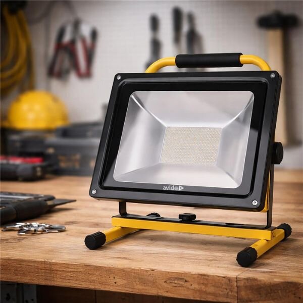 Přenosný USB nabíjecí LED reflektor 30W 2100lm, denní, stmívatelný vypínačem, 3 roky zár
