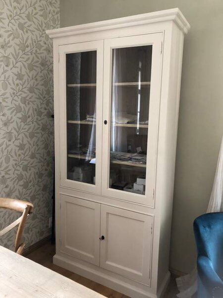 Knihovna D211 Patina povrchu: Bez patiny, Barva povrchu nábytku: Blanc