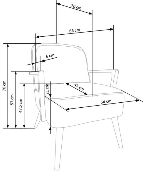 Relaxační křeslo Particia (světlobéžová + ořech světlý)