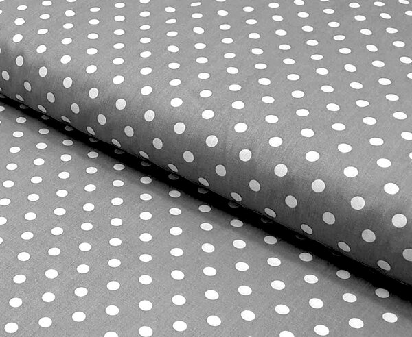 Ervi bavlna š.240 cm šedé/bílé puntíky -1277-75, metráž -