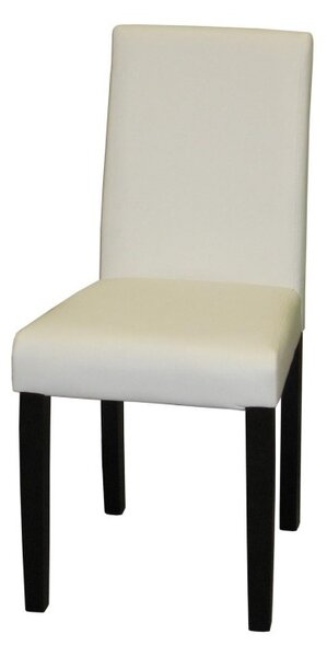 Židle PRIMA bílá/hnědá