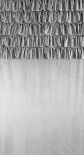 ZATEMŇOVACÍ ZÁVĚS NA KROUŽCÍCH AURA 140X250 CM STŘÍBRNÁ