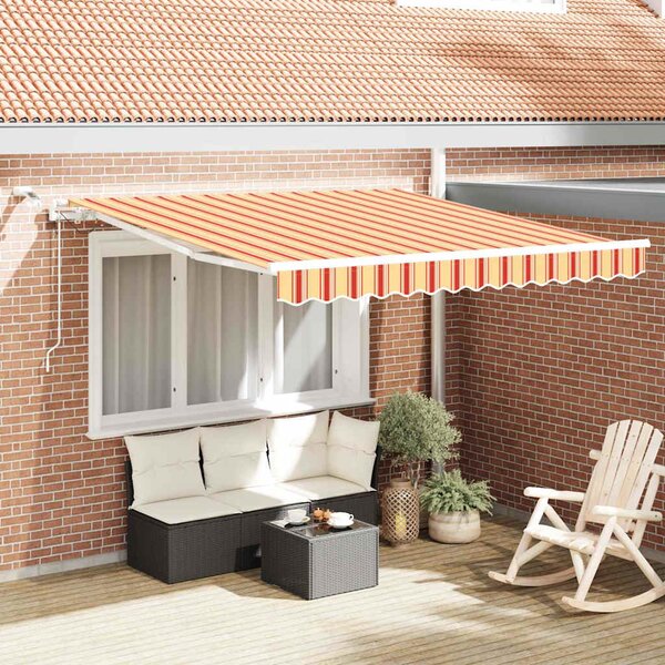 Stahovací markýza Žlutá a oranžová 300 x 250 cm Polyester 3329964