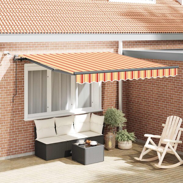 Stahovací markýza Žlutá a oranžová 300 x 250 cm Polyester 3329968