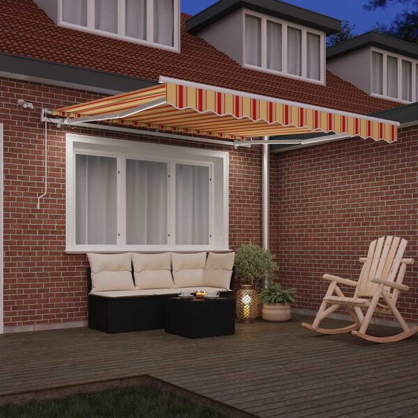 Stahovací markýza Žlutá a oranžová 300 x 250 cm Polyester 3329964