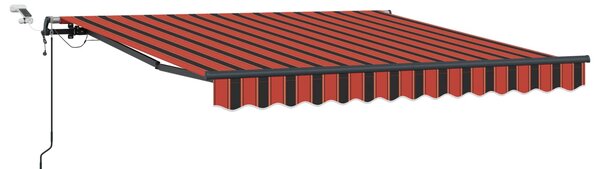 Stahovací markýza oranžová a hnědá 300 x 250 cm Polyester 3329944