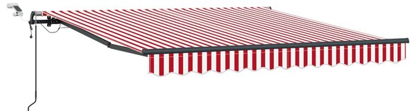Stahovací markýza Červená a Bílá 300 x 250 cm Polyester 3329986