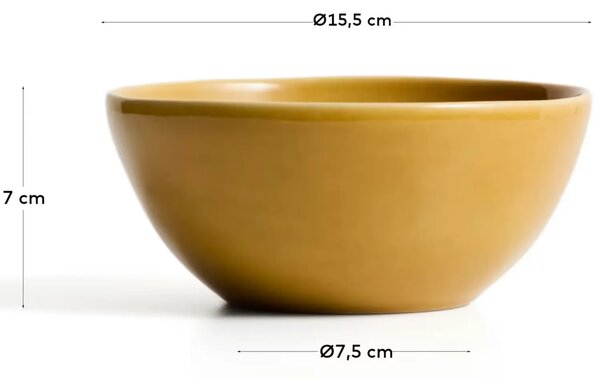 LaForma Žlutá miska Selune Ø16 cm