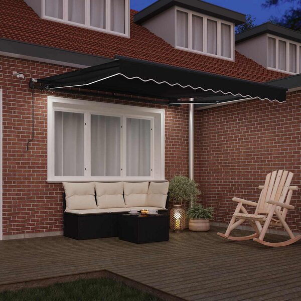 Stahovací markýza Černá 300 x 250 cm Polyester 3330040