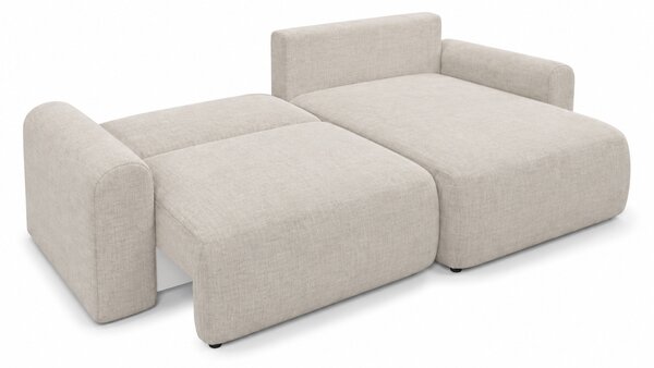 Rozkládací oboustranná sedací souprava do L NORDEN PAROS 250x140 cm, krémová