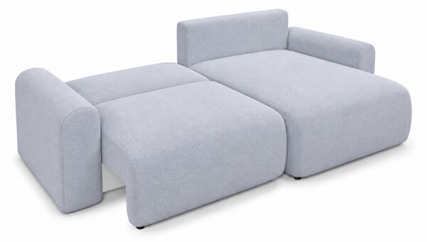 Rozkládací oboustranná sedací souprava do L NORDEN PAROS 250x140 cm, světle šedá