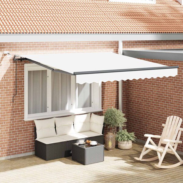 Stahovací markýza Bílá 300 x 250 cm Polyester 3330076