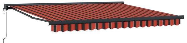 Stahovací markýza Červená a černá 350 x 250 cm Látka a hliník 3330230