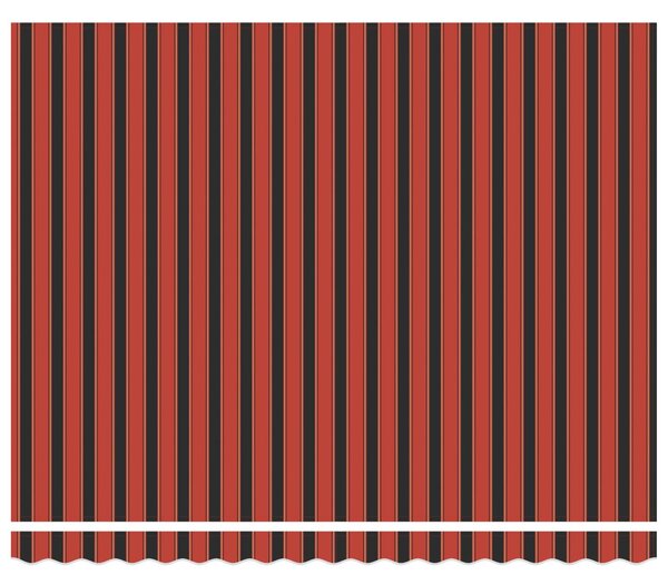Stahovací markýza Červená a černá 350 x 250 cm Látka a hliník 3330230