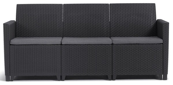 KETER MARIE 3 SEATERS SOFA - grafit