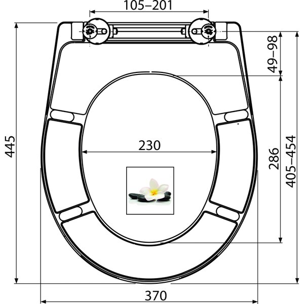 WC sedátko Alcadrain (Alcaplast) univerzální Softclose, Duroplast A604 FLOWER