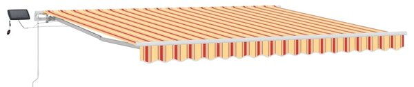 Stahovací markýza Žlutá a oranžová 400 × 300 cm Látka a hliník 3330528