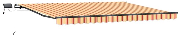 Stahovací markýza Žlutá a oranžová 400 × 300 cm Látka a hliník 3330532