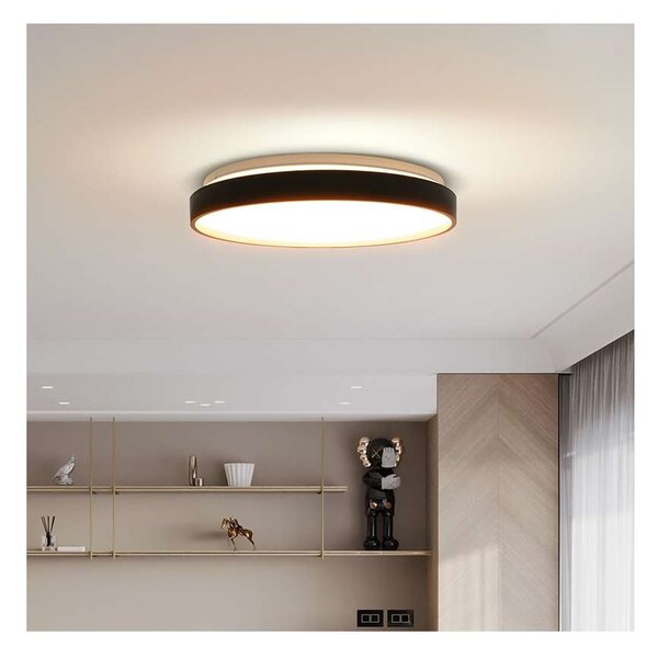 LED stropní světlo s dálkovým ovládáním Cala nastavitelné - průměr 38 cm, černá