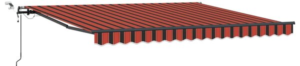Stahovací markýza oranžová a hnědá 400 × 350 cm Polyester 3330742