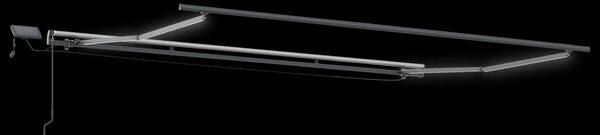 Stahovací markýza Žlutá a oranžová 450 × 300 cm Látka a hliník 3330904