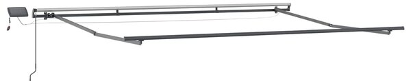 Stahovací markýza Žlutá a oranžová 450 × 300 cm Látka a hliník 3330904
