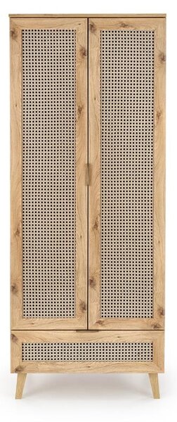 Šatní skříň 80 cm Borrae (černá)