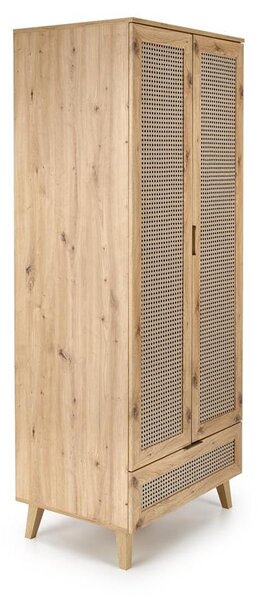 Šatní skříň 80 cm Borrae (černá)
